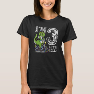 Camiseta Soy 3 Dinosaurios 3.ᵉʳ cumpleaños Dirt Bike Motocr