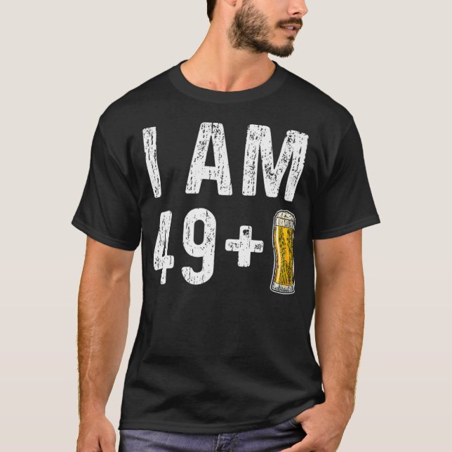 Camiseta Soy 49 Plus 1 Regalo de cumpleaños 50 de cerveza (Anverso)
