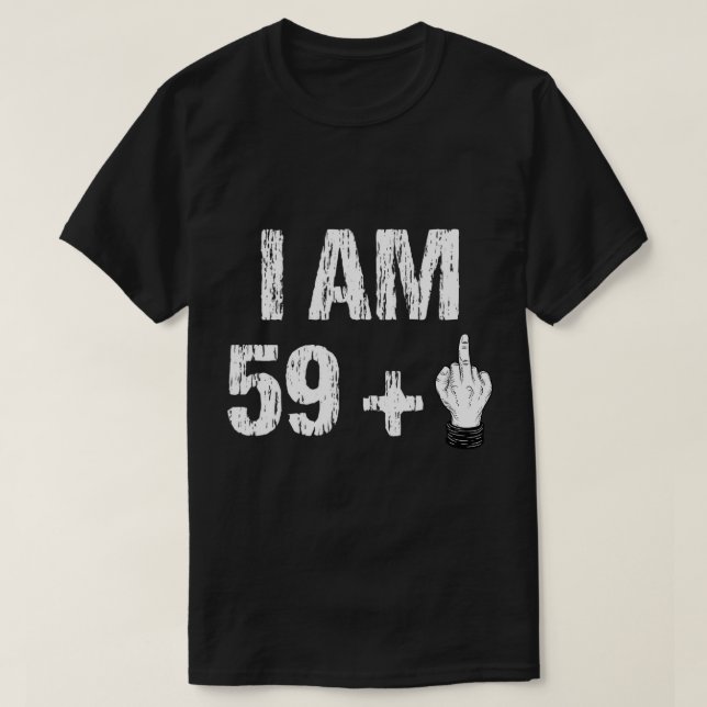 Camiseta Soy 59 más 1 Dedo Medio 60 cumpleaños 60 años (Diseño del anverso)