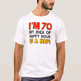 Camiseta Soy 70 horas felices soy siesta