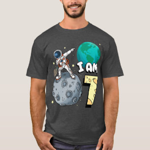 Camiseta Soy 7 Astronauta Espacial Kid Moon Walker 7 Nacimi