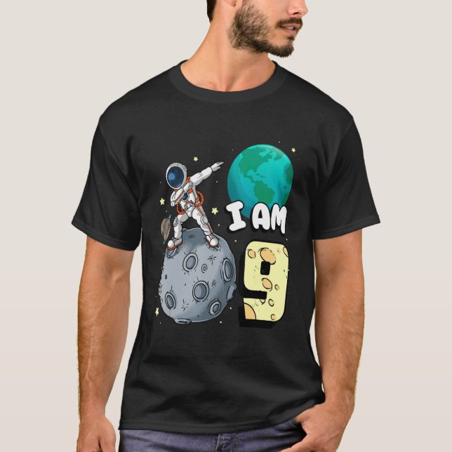 Camiseta Soy 9 Astronauta Espacial Kid Moon Walker Noveno N (Anverso)