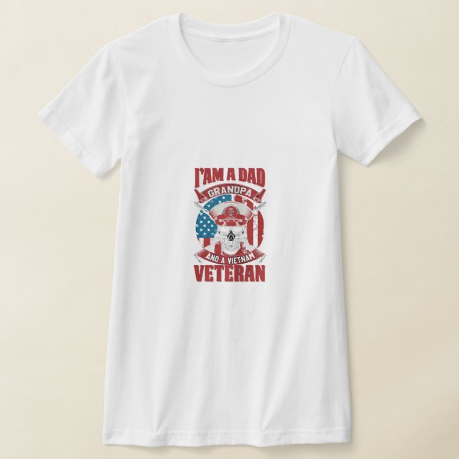 Camiseta soy abuelo de papá y veterano de vietnam (Distribución)