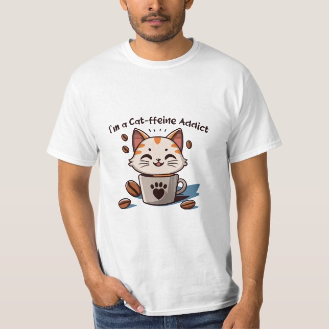 Camiseta Soy adicto a la Cat-feína (Anverso)