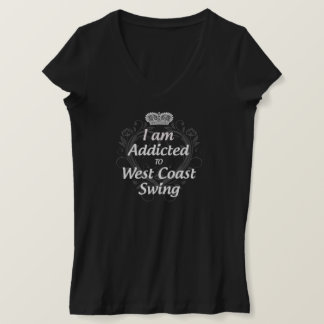 Camiseta Soy adicto al Swing V-Neck de la Costa Oeste