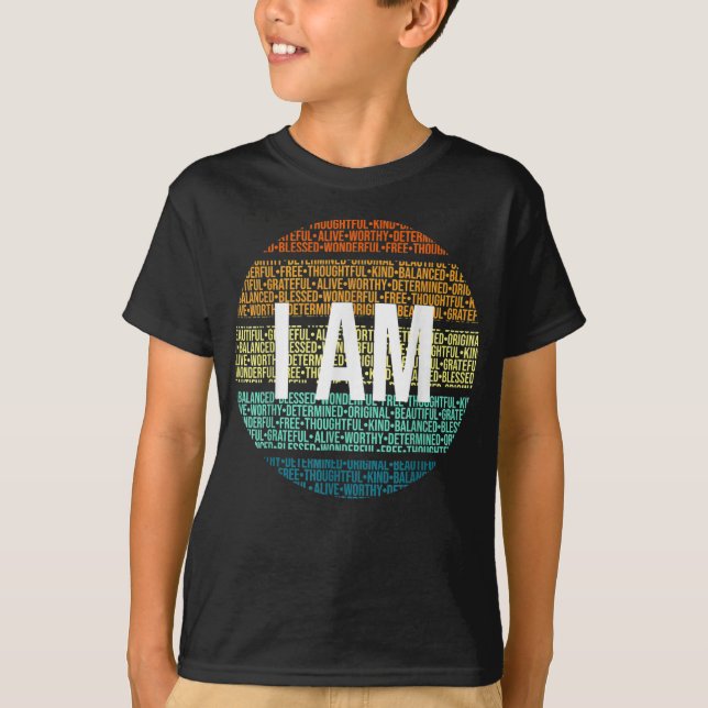 Camiseta SOY Afirmaciones Retro Positivas De Salud Mental A (Anverso)