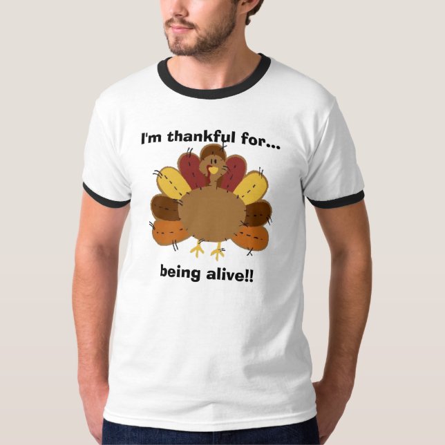 Camiseta ¡Soy agradecido para… estar vivo! (Anverso)