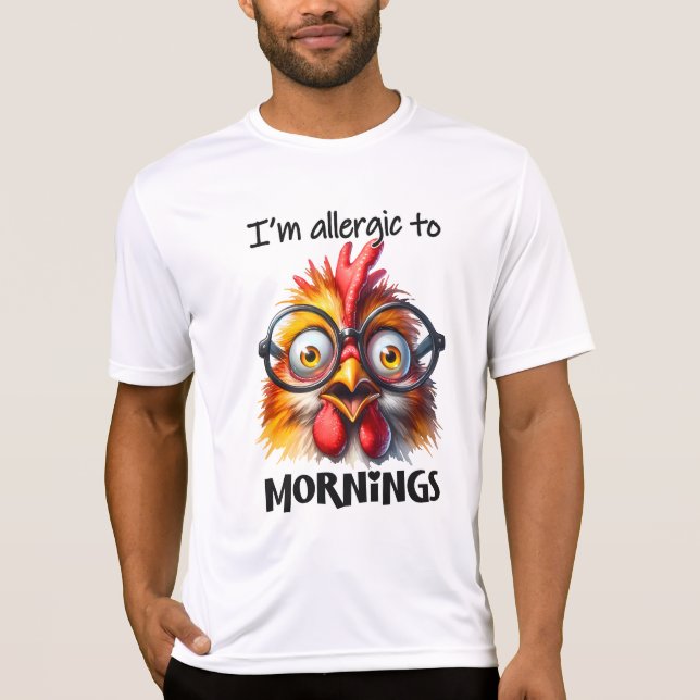 Camiseta ¡Soy alérgico a las mañanas! (Anverso)