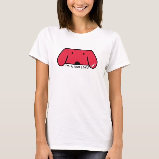 Camiseta soy amante de los perros 100% (Anverso)