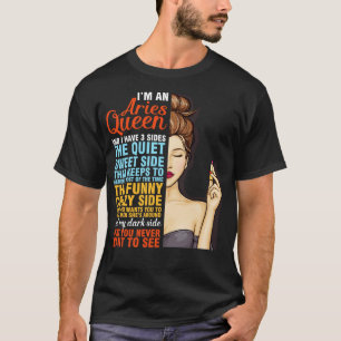 Camiseta Soy An Aries Tengo 3 Partes Tranquilas, Dulce Grac