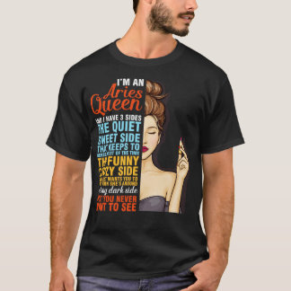 Camiseta Soy An Aries Tengo 3 Partes Tranquilas, Dulce Grac