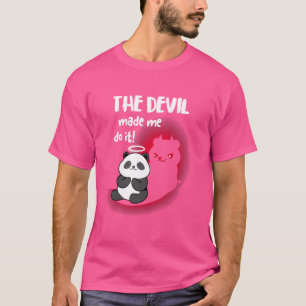 Camiseta Soy Angel Dog Pero El Diablo Panda Me Hizo Hacerlo