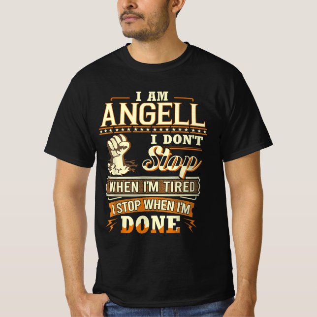 Camiseta Soy Angell. No paro cuando estoy cansada (Anverso)