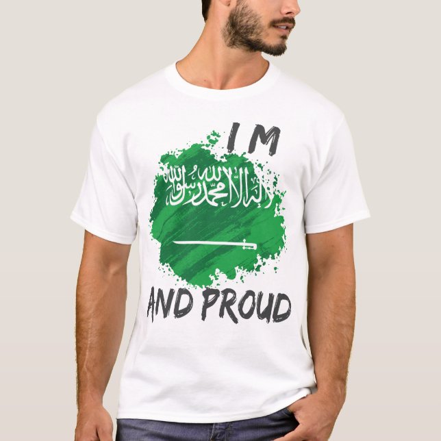 Camiseta Soy árabe saudita y estoy orgulloso (Anverso)