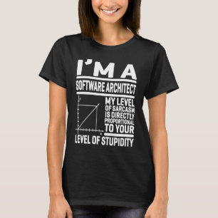 Camiseta Soy Arquitecto De Software Mi Nivel De Sarcasmo Es