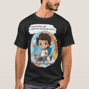 Camiseta Soy artista y pinto el mundo con colores