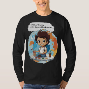 Camiseta Soy artista y pinto el mundo con colores