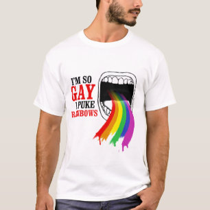 Camiseta Soy así que gay, puke los arco iris