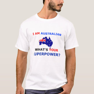 Camiseta ¿Soy australiano cuál es su superpotencia?
