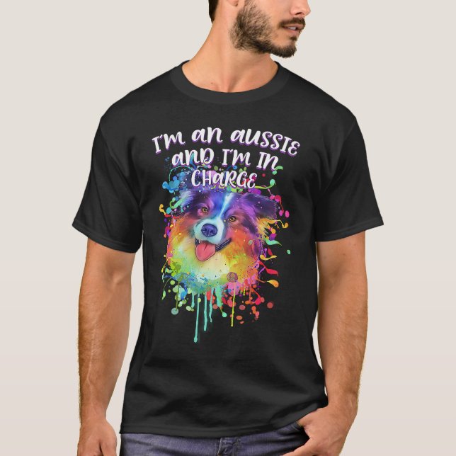 Camiseta Soy australiano y soy el encargado del pastor aust (Anverso)