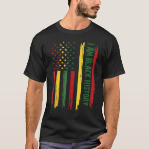 Camiseta Soy Bandera de Historia Negra EEUU Hombres Orgullo