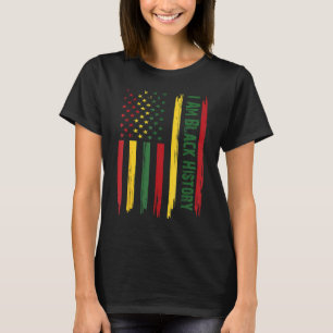 Camiseta Soy Bandera de Historia Negra EEUU Hombres Orgullo