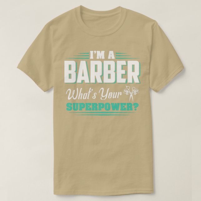 Camiseta Soy Barber Whx27 tus regalos de superpotencia para (Diseño del anverso)