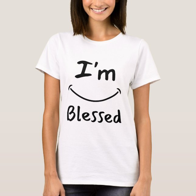 Camiseta Soy bendita sonrisa bíblica de mujer (Anverso)
