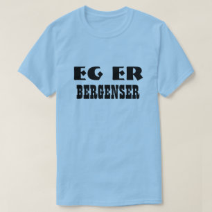 Camiseta Soy Bergenser en Noruega Azul claro