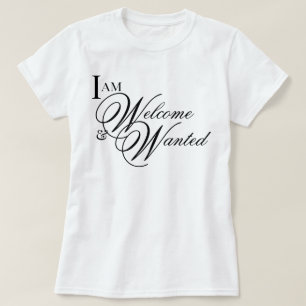 Camiseta "Soy Bienvenida y Deseada" afirmación estética de