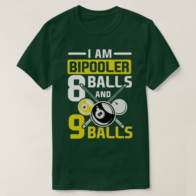 Camiseta Soy Bipooler billar deportes de señal ocho bolas r (Diseño del anverso)