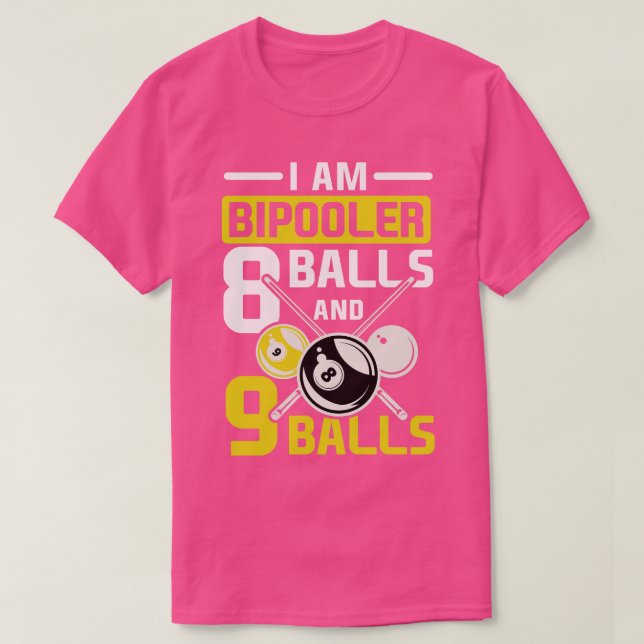 Camiseta Soy Bipooler billar deportes de señal ocho bolas r (Diseño del anverso)