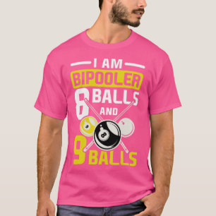 Camiseta Soy Bipooler billar deportes de señal ocho bolas r