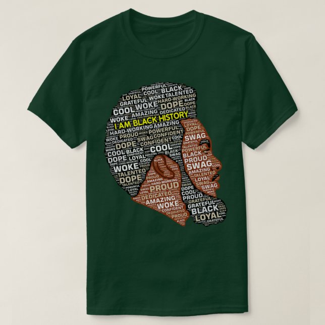 Camiseta Soy Black History Black Man (Diseño del anverso)