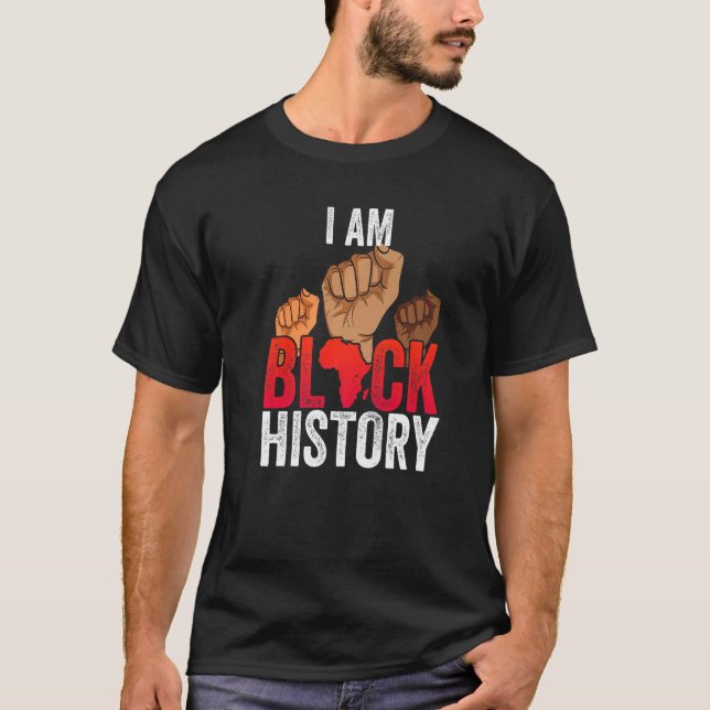 Camiseta Soy Black History Fight Hand Black History Mes (Anverso)