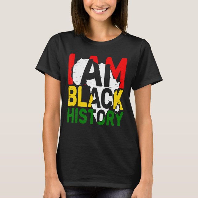 Camiseta Soy Black History Month American Melanin BLM Afri (Anverso)