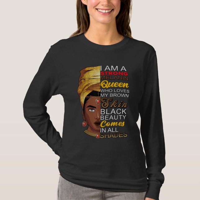 Camiseta Soy Black History Month Black Chica Magic Afro Mel (Anverso)