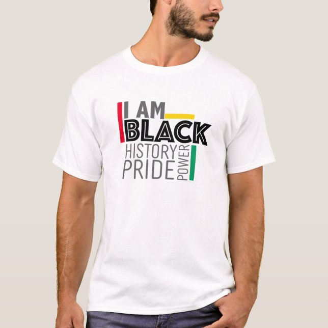 Camiseta Soy Black History Power Orgullo Afro American Mela (Anverso)