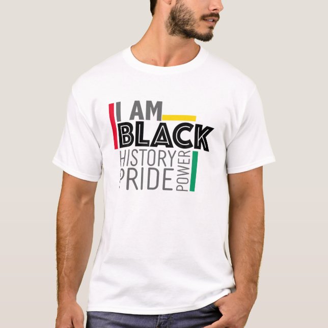 Camiseta Soy Black History Power Orgullo Afro American Mela (Anverso)
