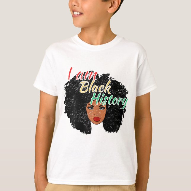 Camiseta Soy Black History Pride Black Chica Mes de Histori (Anverso)