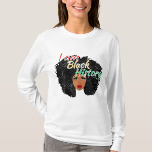 Camiseta Soy Black History Pride Black Chica Mes de Histori