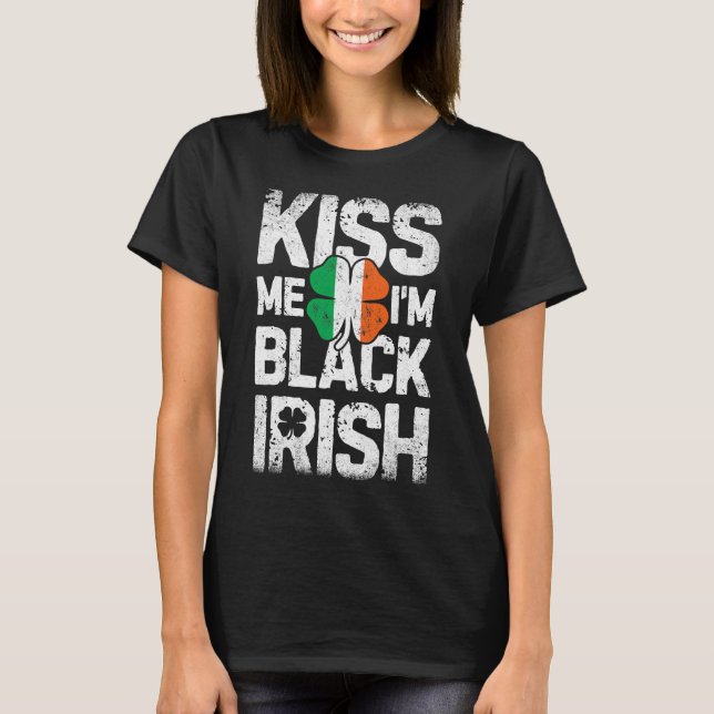 Camiseta Soy Black Irish St Patricks Day Hombres Bandera de (Anverso)
