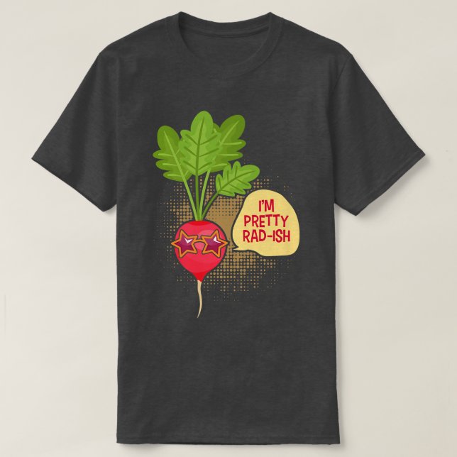 Camiseta Soy Bonito RadIsh Graciosa Vegetariana Vegan Radis (Diseño del anverso)