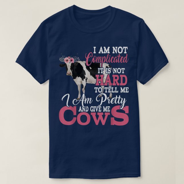 Camiseta Soy Bonito y me doy vacas divertidas florales (Diseño del anverso)