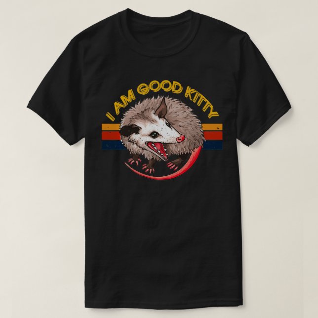 Camiseta Soy bueno Kitty Funny Opossum Funny Cat Mascota Re (Diseño del anverso)