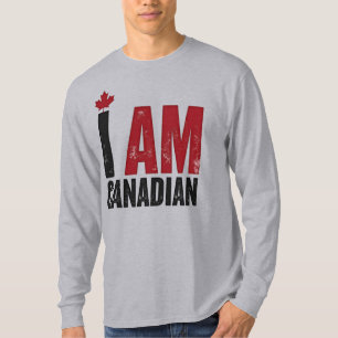 Camiseta Soy canadiense - Declaración patriótica y hoja de