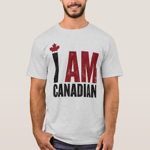 Camiseta Soy canadiense - Declaración patriótica y hoja de 