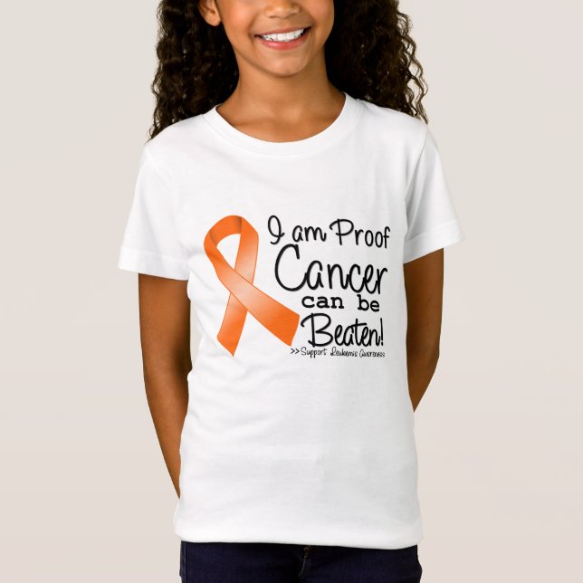 Camiseta Soy cáncer de la leucemia de la prueba puedo ser (Anverso)