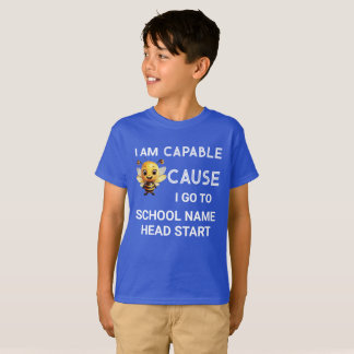 Camiseta Soy Capaz Porque Voy Al Colegio Llamo Niños Oscuro