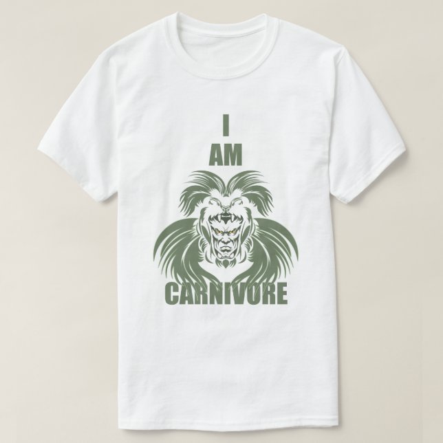 CAMISETA SOY CARNIVORE (Diseño del anverso)